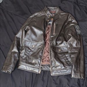 Brown bomber jacket